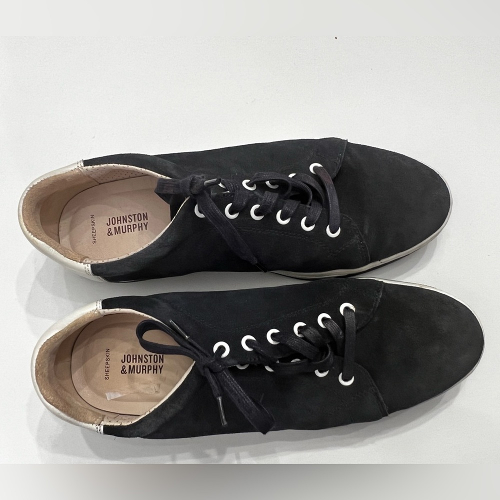 Johnston & Murphy Men's Sheepskin Suede McGuffey Shoes‎ 25-2697 Navy 10.5